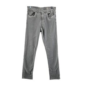 Faherty Brand Mens 5-Pocket Terry Pants Grey Straight Leg Stretch Size 31 x 30.5